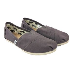TOMS Women's Gray Classic Slip-On Alpargatas Comfort Size 9.5
